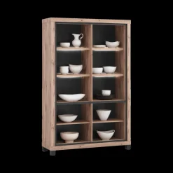 Ygo Glaskast DELPHINE 2D/Glas - 2D (incl. LED) B133| Vitrinekasten