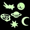 Ygo Glow in The Dark Stickers IN SPACE Ruimte Set van 24| Decoratieve Accessoires