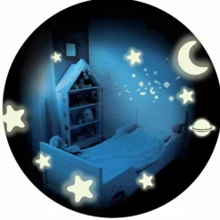 Ygo Glow in The Dark Stickers IN SPACE Ruimte Set van 24| Decoratieve Accessoires