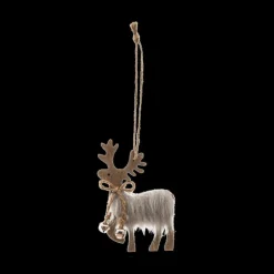Ygo Hanger Rendier PORO Hout/Bont Ass.| Kerst
