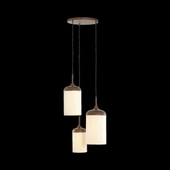 Ygo Hanglamp DANIALO 3Del. Bruin/Crème| Hanglampen