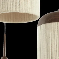 Ygo Hanglamp DANIALO 3Del. Bruin/Crème| Hanglampen