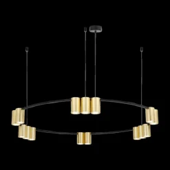 Ygo Hanglamp ISE 15Del. Geborst. Goud/Zwart| Hanglampen