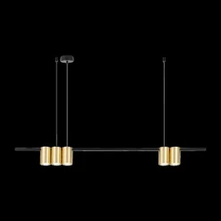 Ygo Hanglamp ISE 5Del. Geborst. Goud/Zwart| Hanglampen