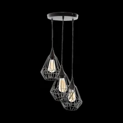 Ygo Hanglamp JARAS 3Del. Met. Zwart| Hanglampen