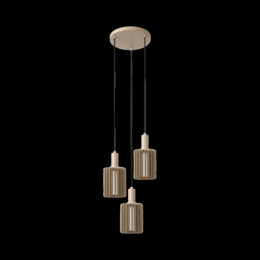 Ygo Hanglamp LAMBRES 3Del. Rond Taupe| Hanglampen
