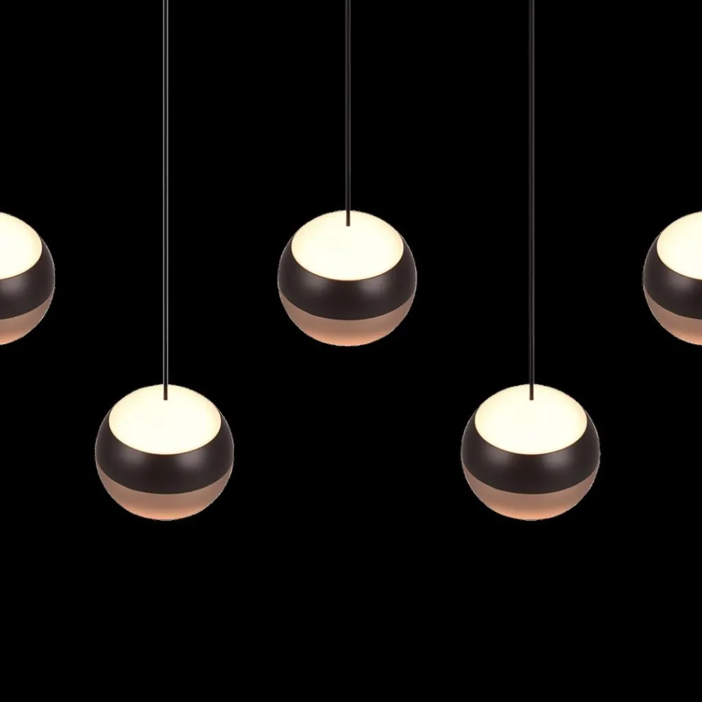 Ygo Hanglamp ORBIT 5Del. Zwart/Coffee| Hanglampen