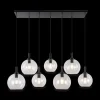Ygo Hanglamp OSIRA 7Del. Zwart/Glas Helder| Hanglampen