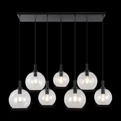Ygo Hanglamp OSIRA 7Del. Zwart/Glas Helder| Hanglampen