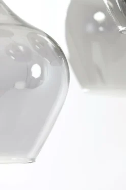Ygo Hanglamp RAKEL 5Del. Rnd Ant. Brons/Glas Smoke| Hanglampen