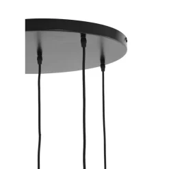 Ygo Hanglamp RAKEL 5Del. Rnd Ant. Brons/Glas Smoke| Hanglampen