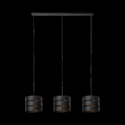 Ygo Hanglamp ROSAS 3Del. Lang Zwart/Goud| Hanglampen