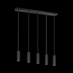 Ygo Hanglamp SOKA 5Del. Metaal Zwart| Hanglampen