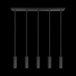Ygo Hanglamp SOKA 5Del. Metaal Zwart| Hanglampen