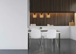 Ygo Hanglamp TOLEDO 3Del. Koper/Glas Amber| Hanglampen