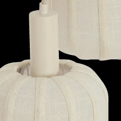 Ygo Hanglamp TUFIA 3Del Rond Linnen Crème| Hanglampen