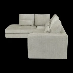 Ygo Hoeksalon ATLAS Greige Longchair Links B327| Hoeksalons