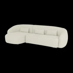Ygo Hoeksalon AUGUST Cream Longchair Links B293| Hoeksalons