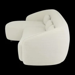 Ygo Hoeksalon AUGUST Cream Longchair Links B293| Hoeksalons