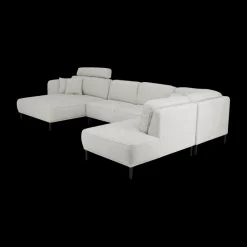 Ygo Hoeksalon CALABRIA Grijs Longchair Links B396| Hoeksalons