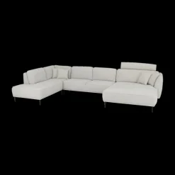 Ygo Hoeksalon CALABRIA Grijs Longchair Rechts B396| Hoeksalons