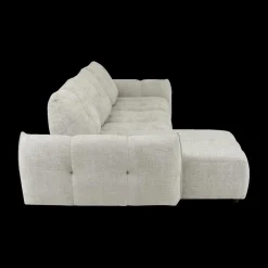 Ygo Hoeksalon CARPO Semona Greige Longchair Links B337| Hoeksalons