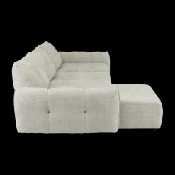 Ygo Hoeksalon CARPO Semona Greige Longchair Links B337| Hoeksalons