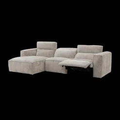Ygo Hoeksalon GASTON Greige Longchair Links B311| Hoeksalons