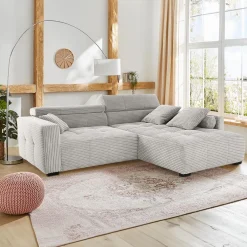 Ygo Hoeksalon LORETO Lichtgrijs B283-L231| Hoeksalons