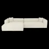 Ygo Hoeksalon LUNES Longchair Links Ivory| Hoeksalons