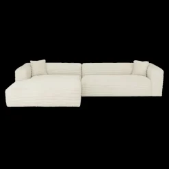 Ygo Hoeksalon LUNES Longchair Links Ivory| Hoeksalons