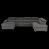 Ygo Hoeksalon MARLEY Longchair Links Smokey Grey| Hoeksalons
