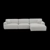Ygo Hoeksalon TANGO Longchair Rechts Grijs B339| Hoeksalons