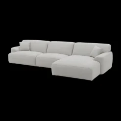 Ygo Hoeksalon TANGO Longchair Rechts Grijs B339| Hoeksalons