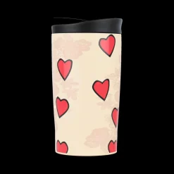 Ygo Isoleermok DAMYAN 350ml Tender Hart Beige/Rood| Koffie & Thee|To Go
