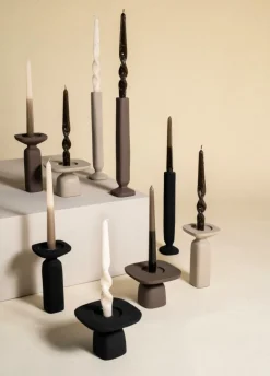 Ygo Kandelaar SQUER Alu Bruin M| Woondecoratie