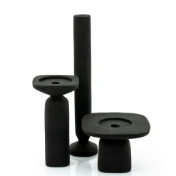 Ygo Kandelaar SQUER Alu Zwart M| Woondecoratie