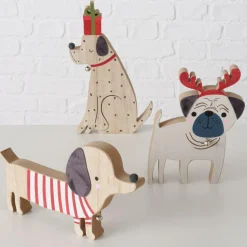 Ygo Kersthond BARNEY Hout Ass.| Kerst