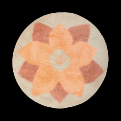 Ygo Kindertapijt FLEURI Rond Roze/beige| Slaapkamer|Accessoires