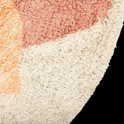 Ygo Kindertapijt FLEURI Rond Roze/beige| Slaapkamer|Accessoires