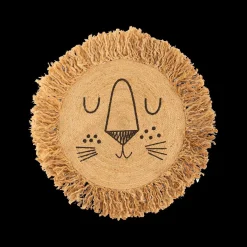 Ygo Kindertapijt LIONNE Leeuw Jute Nat.| Tapijten | Meubels
