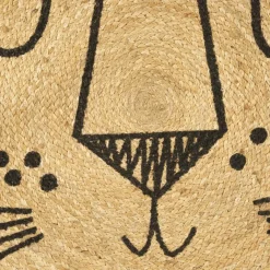 Ygo Kindertapijt LIONNE Leeuw Jute Nat.| Tapijten | Meubels