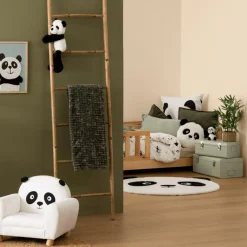 Ygo Kindertapijt PANDAI Panda Wit/Zwart| Slaapkamer|Accessoires