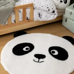 Ygo Kindertapijt PANDAI Panda Wit/Zwart| Slaapkamer|Accessoires