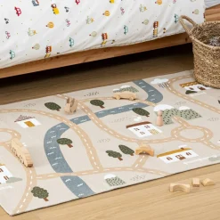 Ygo Kindertapijt ROUTE Katoen Beige| Tapijten | Meubels
