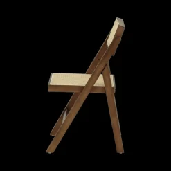 Ygo Klapstoel JACCO Ash Wood Walnut/Rotan| Klapstoelen