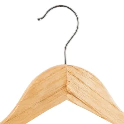 Ygo Kleerhanger Set van 8 JIV Hout Naturel| Kapstokken|Opbergen