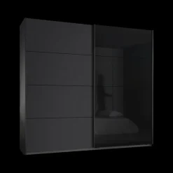 Ygo Kleerkast DRIVE Schuifdeur Grijs Metallic B226| Schuifdeurkasten