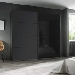 Ygo Kleerkast DRIVE Schuifdeur Grijs Metallic B226| Schuifdeurkasten
