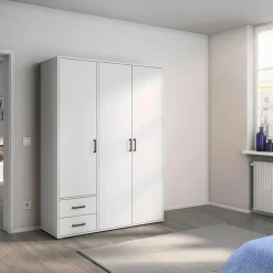 Ygo Kleerkast EDVIN Wit B140| Draaideurkasten